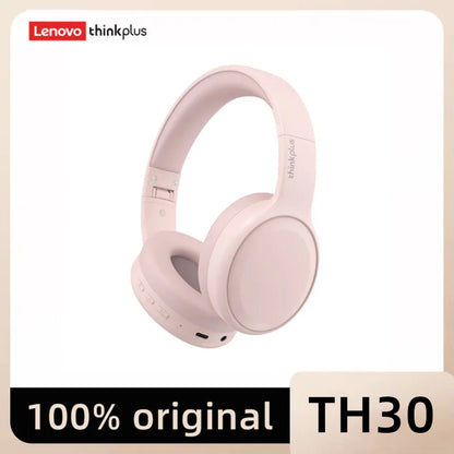 Lenovo TH30 Wireless Bluetooth Headphones with Headwear Earmuffs, Sports Earphones, Esports Games with Microphone Leedoar