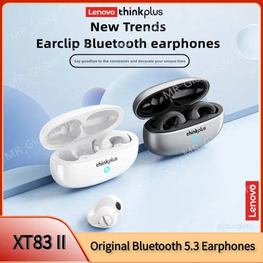 Fones de ouvido sem fio Lenovo XT83 II TWS Bluetooth 5.3 Fones de ouvido com clipe de ouvido Design Touch Control HD Voice Fones de ouvido esportivos 2023 