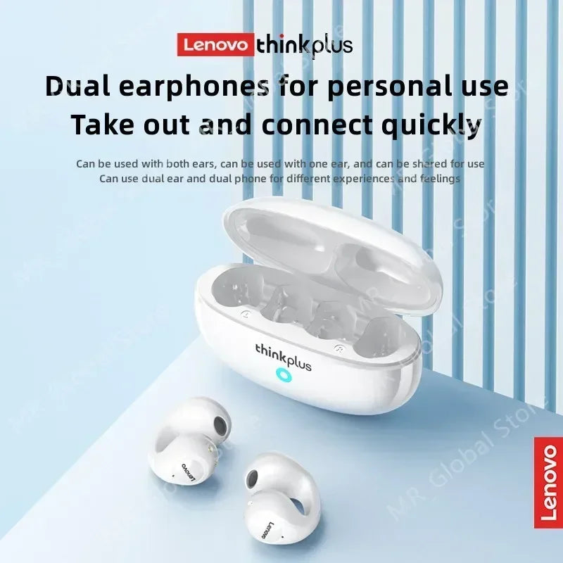 Auriculares inalámbricos Lenovo XT83 II TWS con Bluetooth 5.3, diseño de clip para la oreja, control táctil, voz HD, auriculares deportivos 2023 