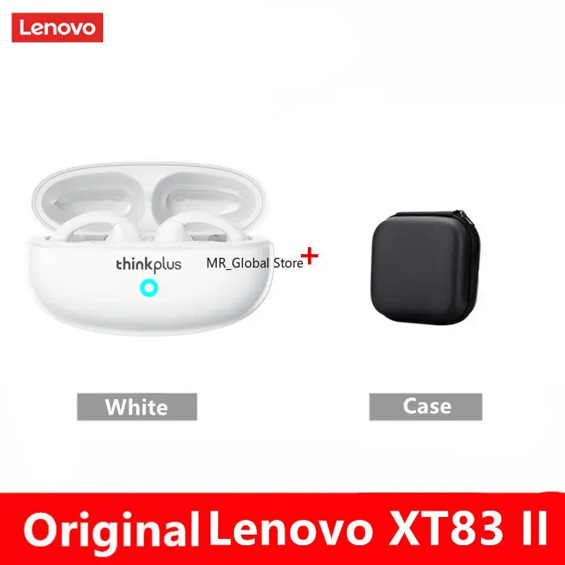 Fones de ouvido sem fio Lenovo XT83 II TWS Bluetooth 5.3 Fones de ouvido com clipe de ouvido Design Touch Control HD Voice Fones de ouvido esportivos 2023 