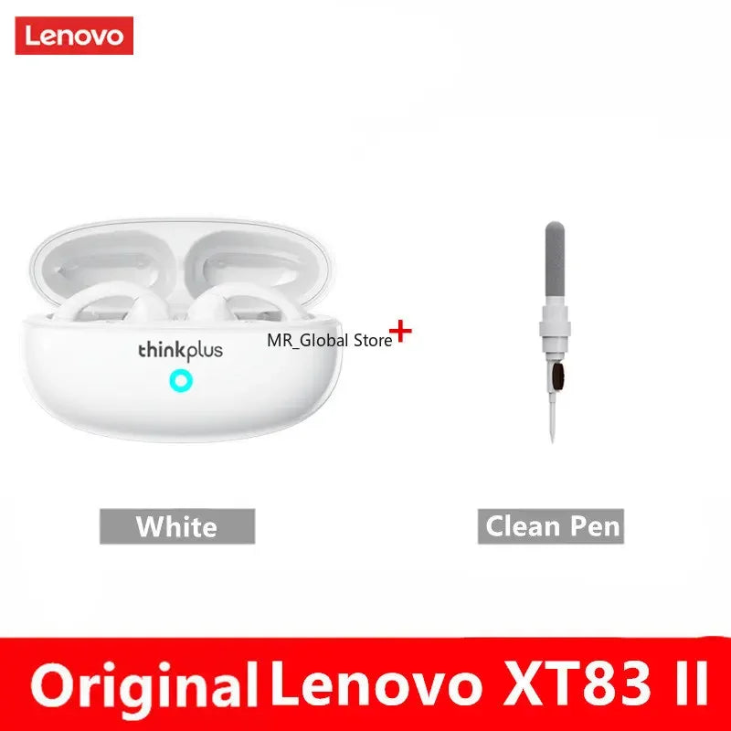 Fones de ouvido sem fio Lenovo XT83 II TWS Bluetooth 5.3 Fones de ouvido com clipe de ouvido Design Touch Control HD Voice Fones de ouvido esportivos 2023 