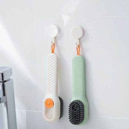 Light Luxury Liquid-added Shoe Brush Artifact Hard-bristled Household Laundry Brush Multi-functional Plastic Long-handled Cleani Leedoar