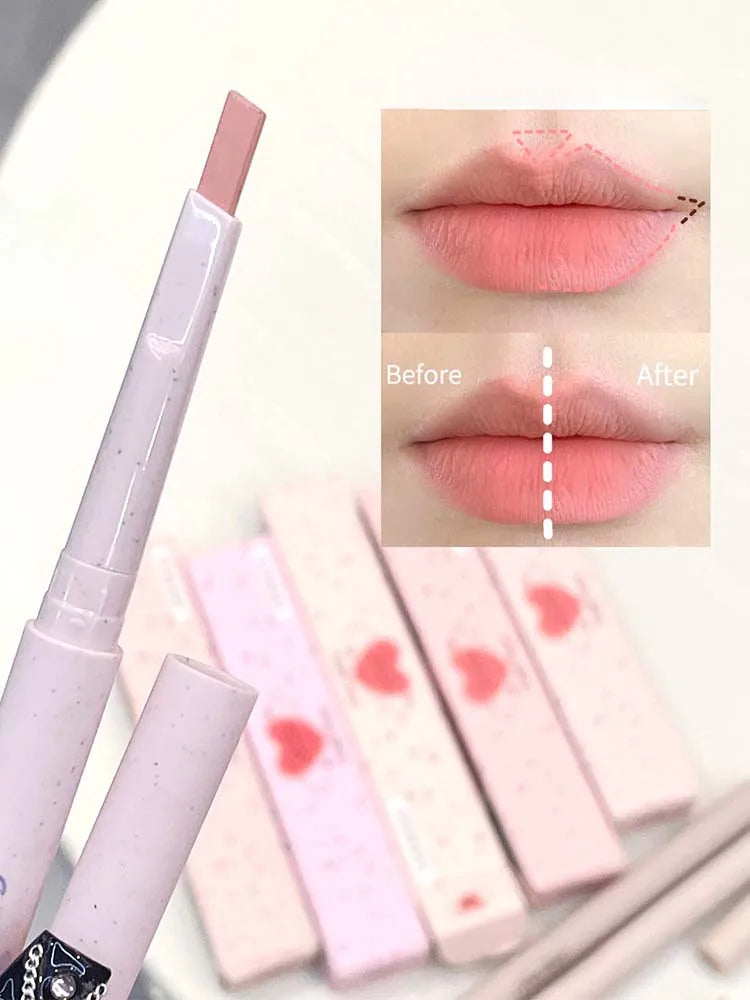 Light sweet and soft fog lipliner outlines the lip shape, lasting, not easy to fade, not take off makeup, nude pink lip liner Leedoar