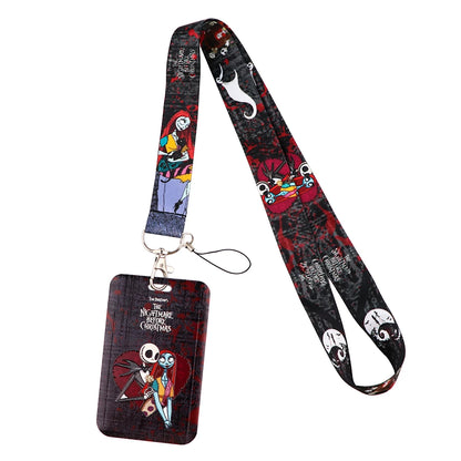 Lilo Stitch Cute Couples Lanyard For Keys Chain Credit Card Cover Pass Mobile Phone Charm Straps ID Badge Holder Key Accessories Leedoar