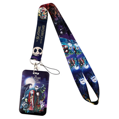 Lilo Stitch Cute Couples Lanyard For Keys Chain Credit Card Cover Pass Mobile Phone Charm Straps ID Badge Holder Key Accessories Leedoar