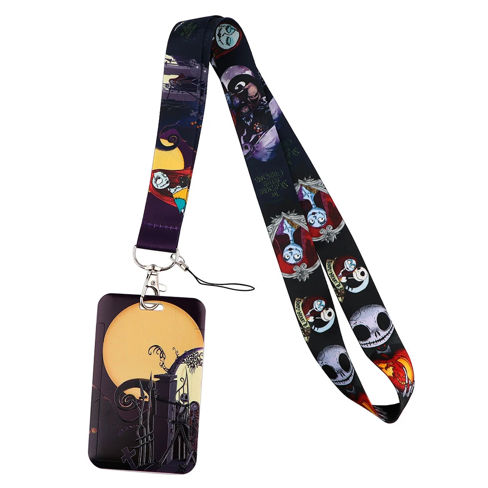 Lilo Stitch Cute Couples Lanyard For Keys Chain Credit Card Cover Pass Mobile Phone Charm Straps ID Badge Holder Key Accessories Leedoar