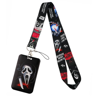 Lilo Stitch Cute Couples Lanyard For Keys Chain Credit Card Cover Pass Mobile Phone Charm Straps ID Badge Holder Key Accessories Leedoar