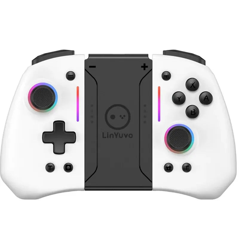 LinYuvo KS42 Meteor Light Wireless Joy-pad com 8 luzes RGB coloridas para Switch/Lite/OLED, com programável, Turbo e vibração 