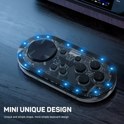 Minicontrolador inalámbrico con llavero de tamaño pequeño con luz de meteorito LinYuvo para Switch, Lite y OLED, Windows, Android y MacOS con luces LED 