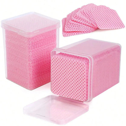 Lint Free Cotton Pads Nail Polish Remover Wipes Cleaning Tool Nail Art Cleaning Wipes Tips UV Gel Polish Removal Pad Paper Wipes Leedoar