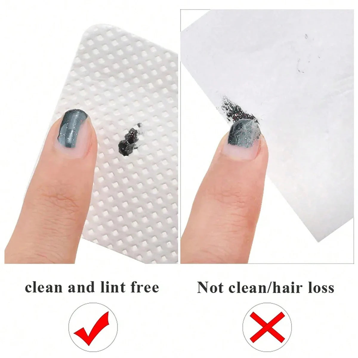 Lint Free Cotton Pads Nail Polish Remover Wipes Cleaning Tool Nail Art Cleaning Wipes Tips UV Gel Polish Removal Pad Paper Wipes Leedoar