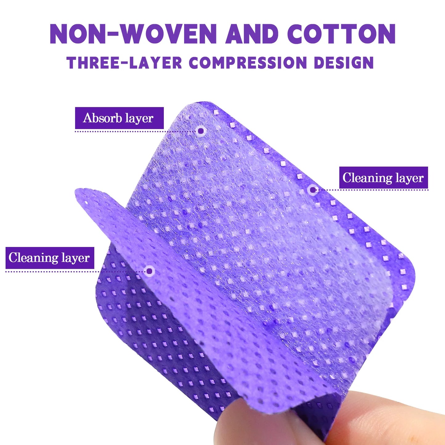 Lint-Free Nail Polish Remover Cotton Wipes UV Gel Tips Remover Cleaner Paper Pad Nails Polish Art Cleaning Manicure Tools Leedoar