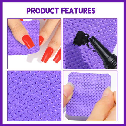 Lint-Free Nail Polish Remover Cotton Wipes UV Gel Tips Remover Cleaner Paper Pad Nails Polish Art Cleaning Manicure Tools Leedoar