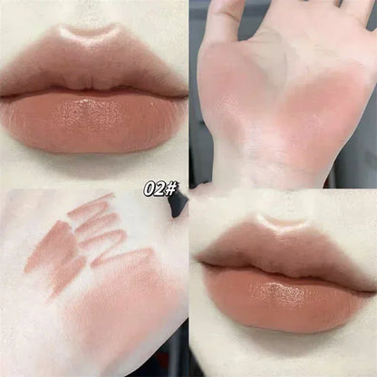 Lápiz delineador de labios mate aterciopelado, lápiz labial que delinea la forma de los labios, resistente al agua, duradero, antiadherente, brillo de labios nude, maquillaje 