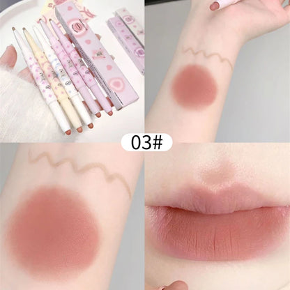 Lápis delineador de lábios Matte Velvet Lip Liner Pen Outline Lip Shape Batom Caneta À prova d'água Duradouro Antiaderente Copo Nude Lip Gloss Maquiagem 