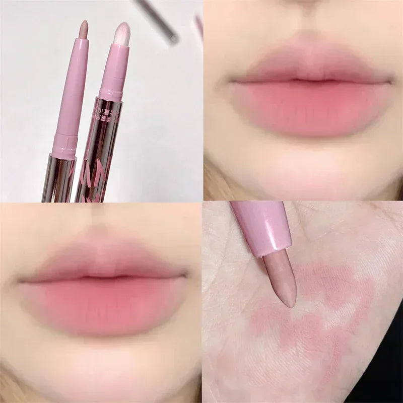 Lápis delineador de lábios Matte Velvet Lip Liner Pen Outline Lip Shape Batom Caneta À prova d'água Duradouro Antiaderente Copo Nude Brilho labial Maquiagem 