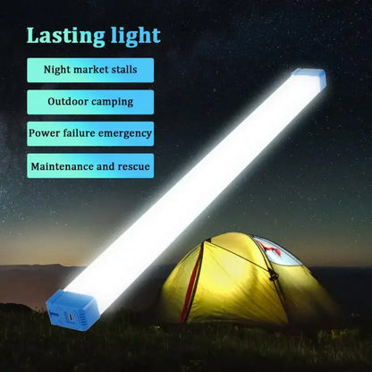 Tubo de luz LED largo de noche magnético de 15 cm, 30 cm y 50 cm, luz de emergencia recargable por USB, luz de emergencia portátil para exteriores de tira larga 