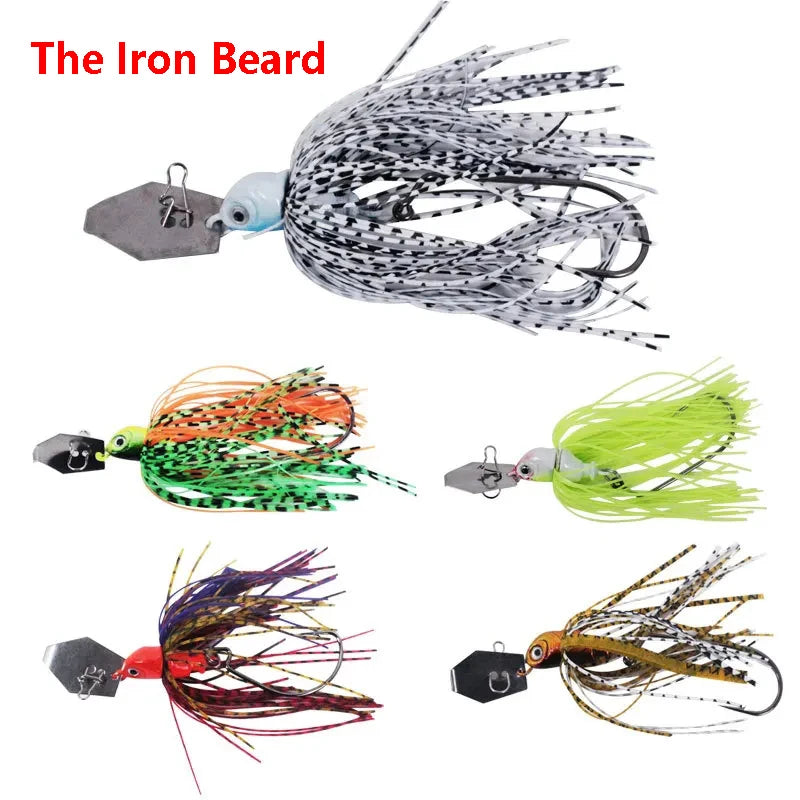 Lure Bait Compound Glitter Whisker Crank Hook 10g14g Rotary Fish Type Anti-hanging Bottom Simulation Bait Leedoar