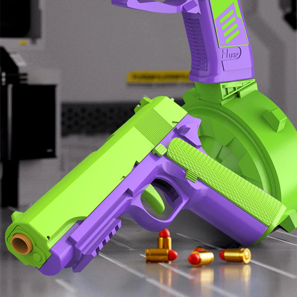 M1911 Carrot Children's Toy Gun F8 Automatic Shell Throwing Continuous Pistol Boy Toy Gun Soft Bullet Leedoar