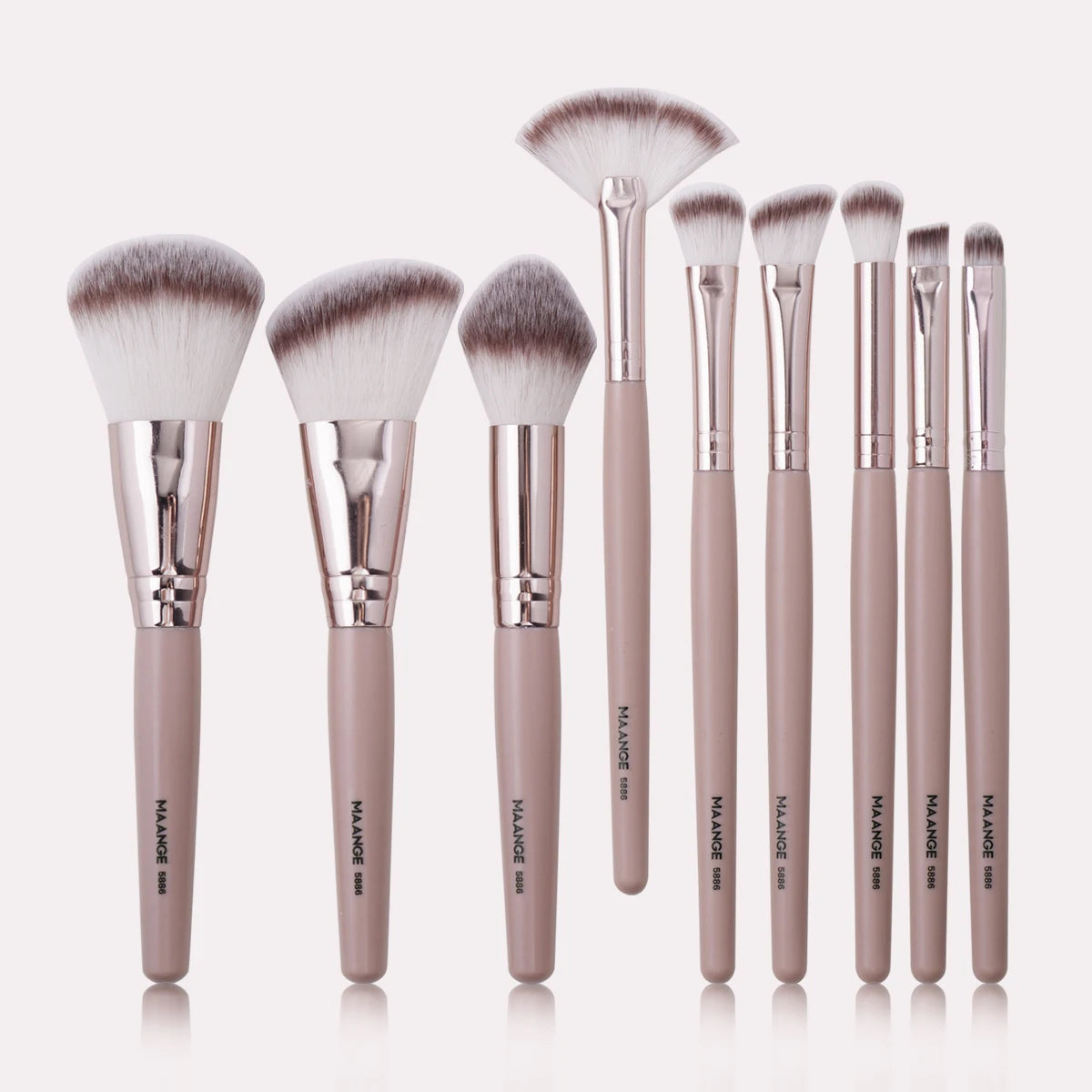 MAANGE 9PCS Makeup Brushes Set Soft Fluffy for Cosmetics Foundation Powder Eyeshadow Kabuki Blending Makeup Brush Beauty Tools Leedoar