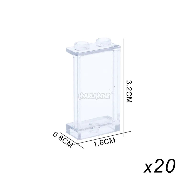 Bloque de construcción MOC MARUMINE, parte de ventana, casa de vidrio, panel de pared transparente 87552 87544 60581 87543 59349, accesorios creativos para ladrillos 