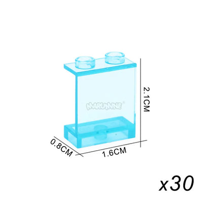 MARUMINE MOC Bloco de Construção Parte Janela Vidro Casa Painel de Parede Transparente 87552 87544 60581 87543 59349 Acessórios de Tijolo Criativo 