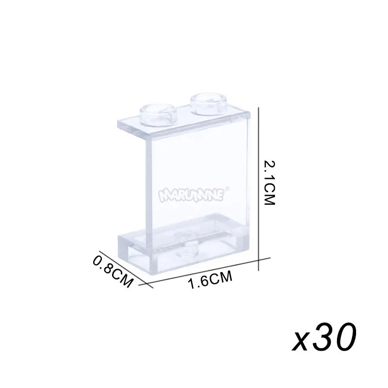 MARUMINE MOC Bloco de Construção Parte Janela Vidro Casa Painel de Parede Transparente 87552 87544 60581 87543 59349 Acessórios de Tijolo Criativo 