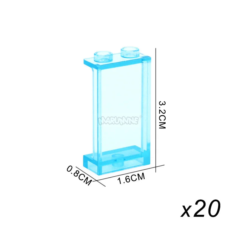 Bloque de construcción MOC MARUMINE, parte de ventana, casa de vidrio, panel de pared transparente 87552 87544 60581 87543 59349, accesorios creativos para ladrillos 