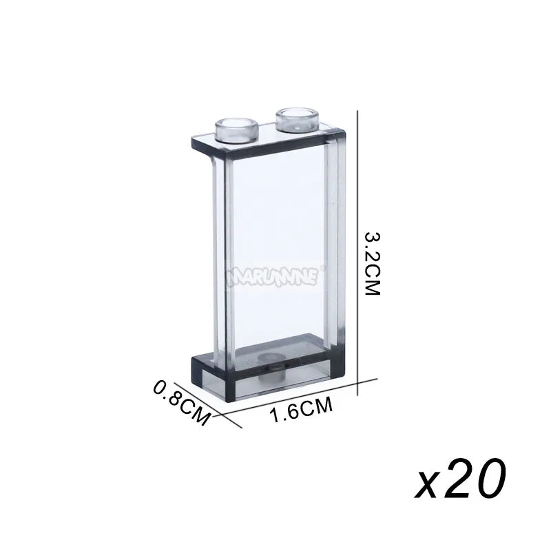 Bloque de construcción MOC MARUMINE, parte de ventana, casa de vidrio, panel de pared transparente 87552 87544 60581 87543 59349, accesorios creativos para ladrillos 