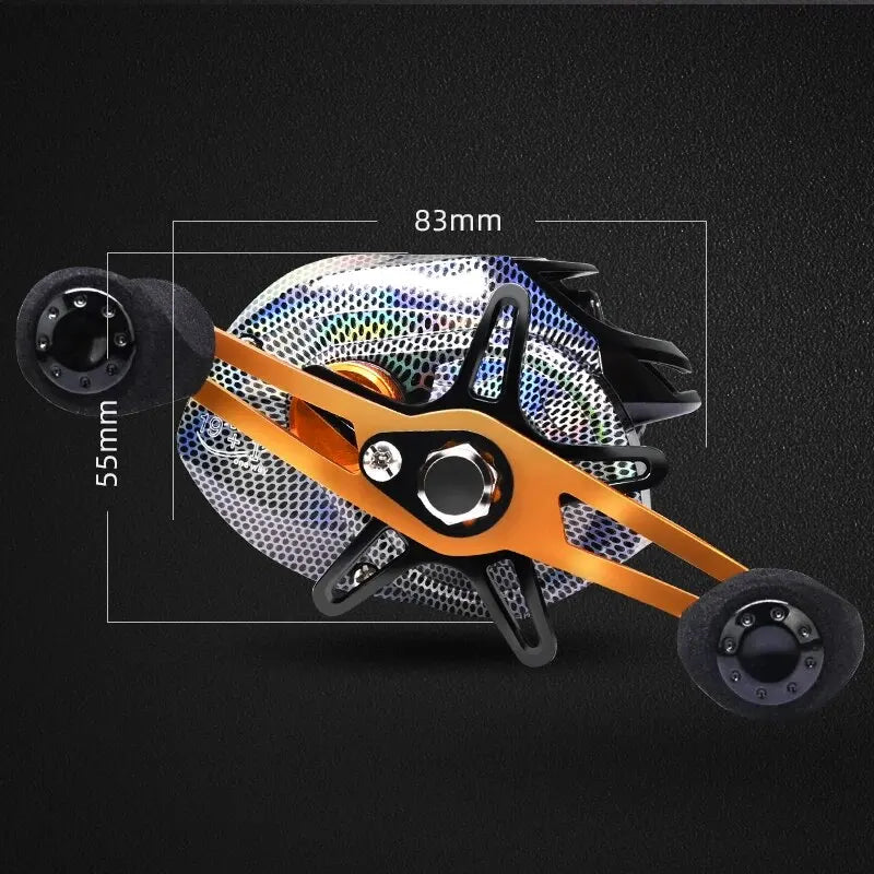 MEREDITH CR Colorful Series Fishing Reel Professional 7.2.1 Gear Ratio Carp Baitcasting Wheel Carp Fishing Casting Reel Leedoar