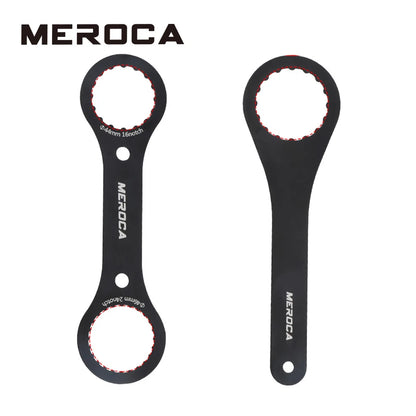 Llave de pedalier de bicicleta MEROCA de 44 mm, 46 mm, 49 mm, muesca 16/24 para IXF BB51 BB52 DUB, herramienta de reparación e instalación de bicicletas 