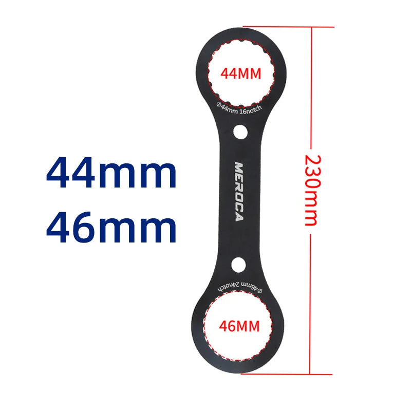 Llave de pedalier de bicicleta MEROCA de 44 mm, 46 mm, 49 mm, muesca 16/24 para IXF BB51 BB52 DUB, herramienta de reparación e instalación de bicicletas 