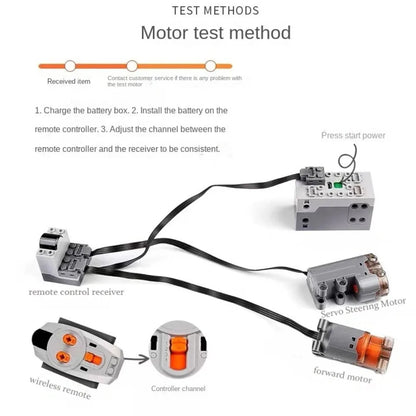 MOC Technical Power Functions M L XL Motor Modified Legoeds-compatible 8883 8882 88004 88003 Remote Control Power Group Train Leedoar