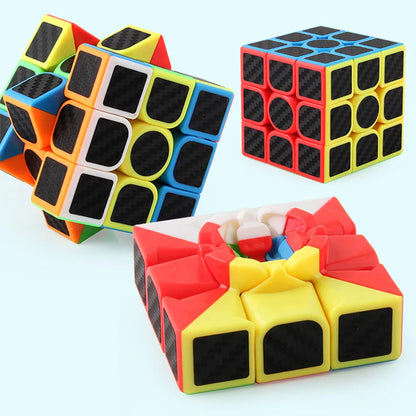 MOYU Meilong 3x3 Professional Magic Cube Carbon Fiber Sticker Speed Cube Puzzle Educational Cubo Magico Toys For Children Leedoar