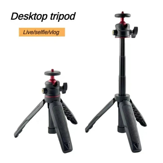 Mini trípode extensible de escritorio MT-08, soporte de fotografía de mano con cabezal esférico flexible, montaje con tornillo de 1/4 de pulgada para selfies 