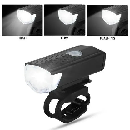 MTB Bike Front Lights USB LED Rechargeable Waterproof Mountain Bike Headlight Bicycle Safety Warning Light Cycling Accessories Leedoar