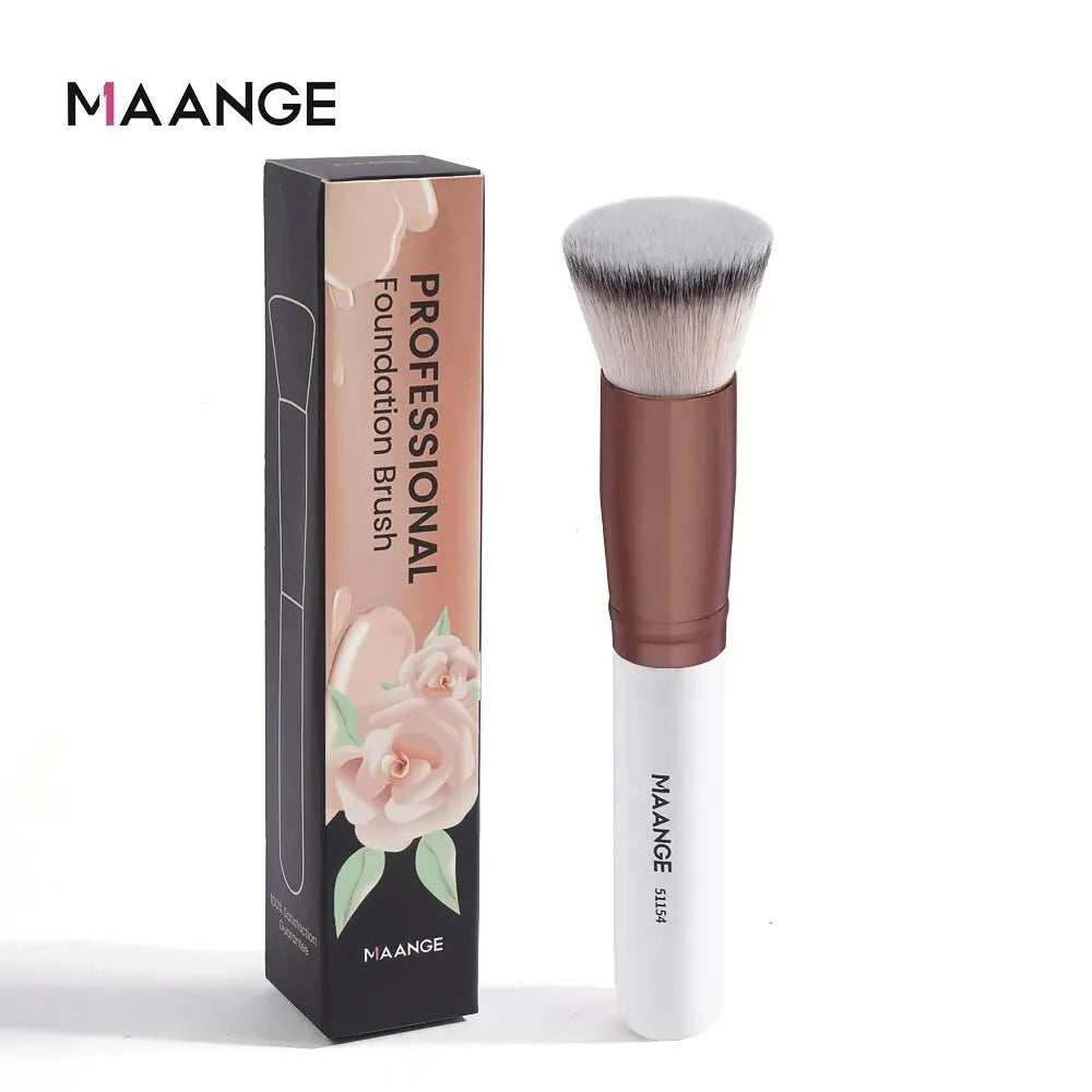 Maange 1PCS Makeup Brush with Box Foundation Concealer Powder Blush Contour Brush Dense Soft Bristle Brush Beauty Tool For Women Leedoar