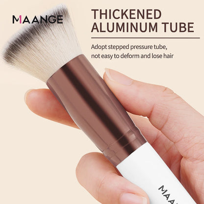 Maange 1PCS Makeup Brush with Box Foundation Concealer Powder Blush Contour Brush Dense Soft Bristle Brush Beauty Tool For Women Leedoar