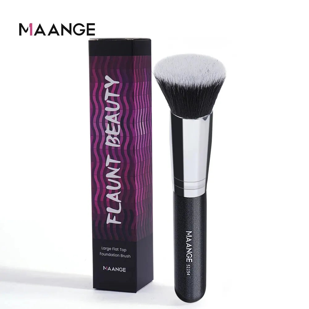 Maange 1PCS Makeup Brush with Box Foundation Concealer Powder Blush Contour Brush Dense Soft Bristle Brush Beauty Tool For Women Leedoar