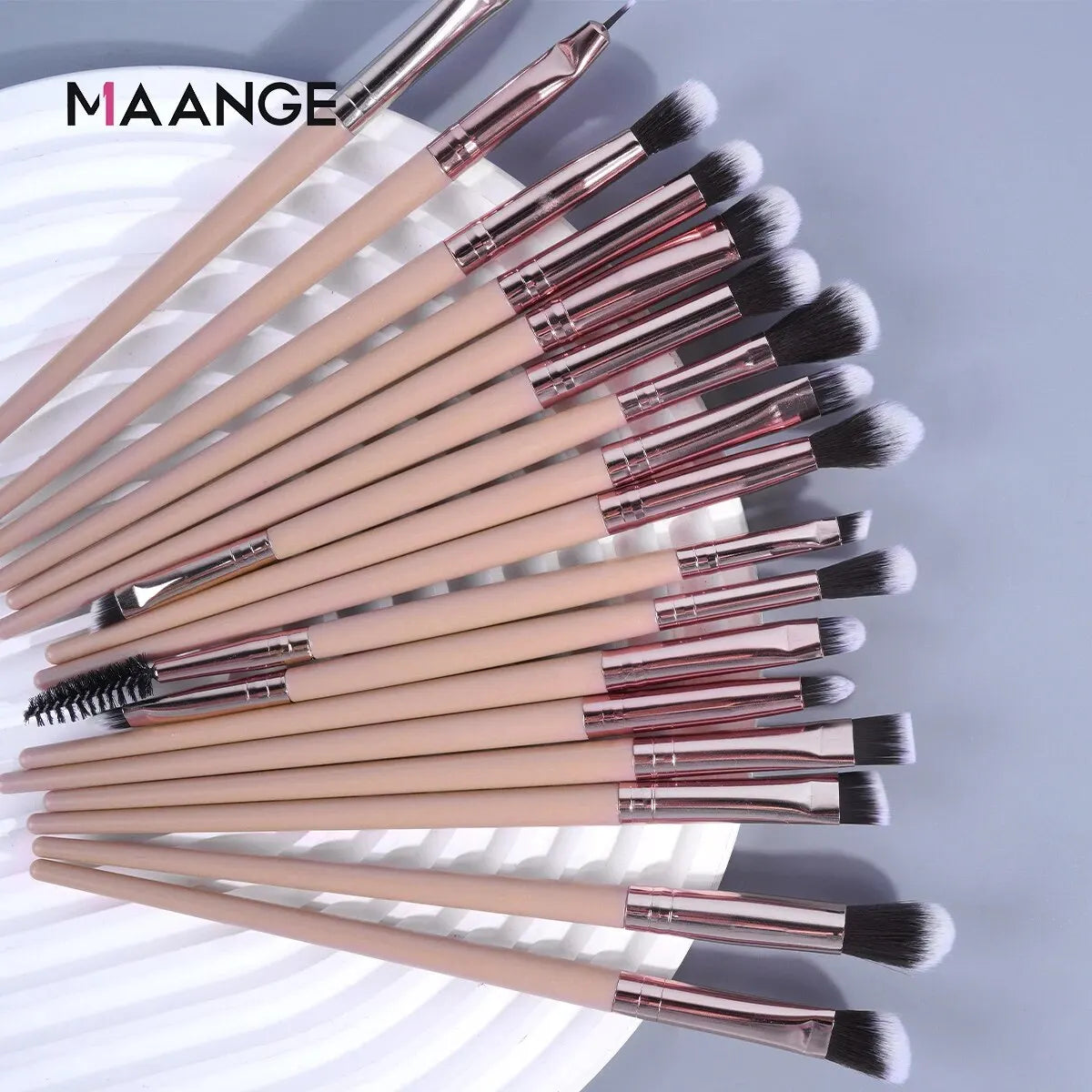 Maange 20pcs Makeup Brushes Set Cosmetic Foundation Powder Blush Eye Shadow Lip Make Up Brush Blending Tools For Women Beginner Leedoar