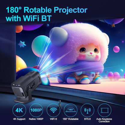 Magcubic 4K Android 11 Projetor Nativo 1080P 390ANSI HY320 Dual Wifi6 BT5.0 1920*1080P Cinema Projetor portátil atualizado HY300 