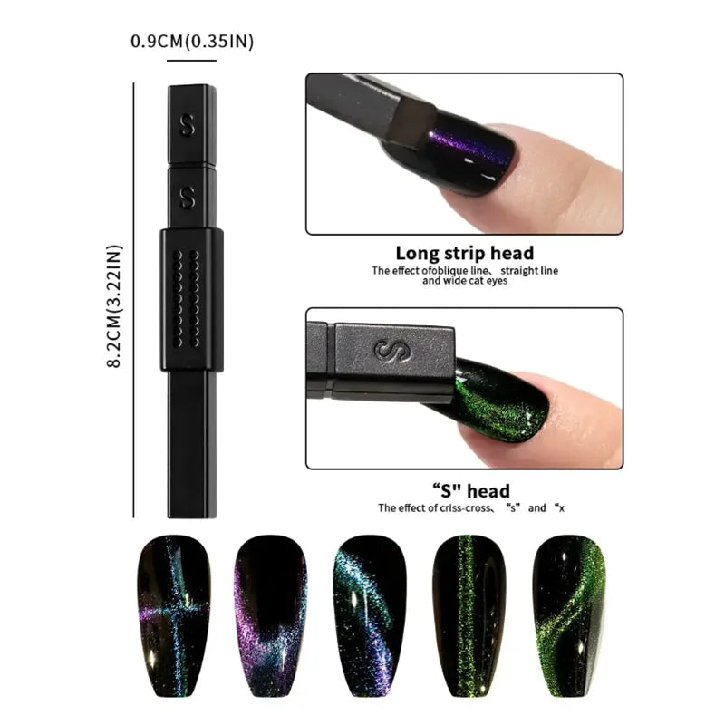 Magnet Stick Wand Set For 3D Magnetic Cat Eye Gel, Magic Nail Art Manicure Tool, UV Gel Magnet Stick Manicure Nail Art Tools Leedoar