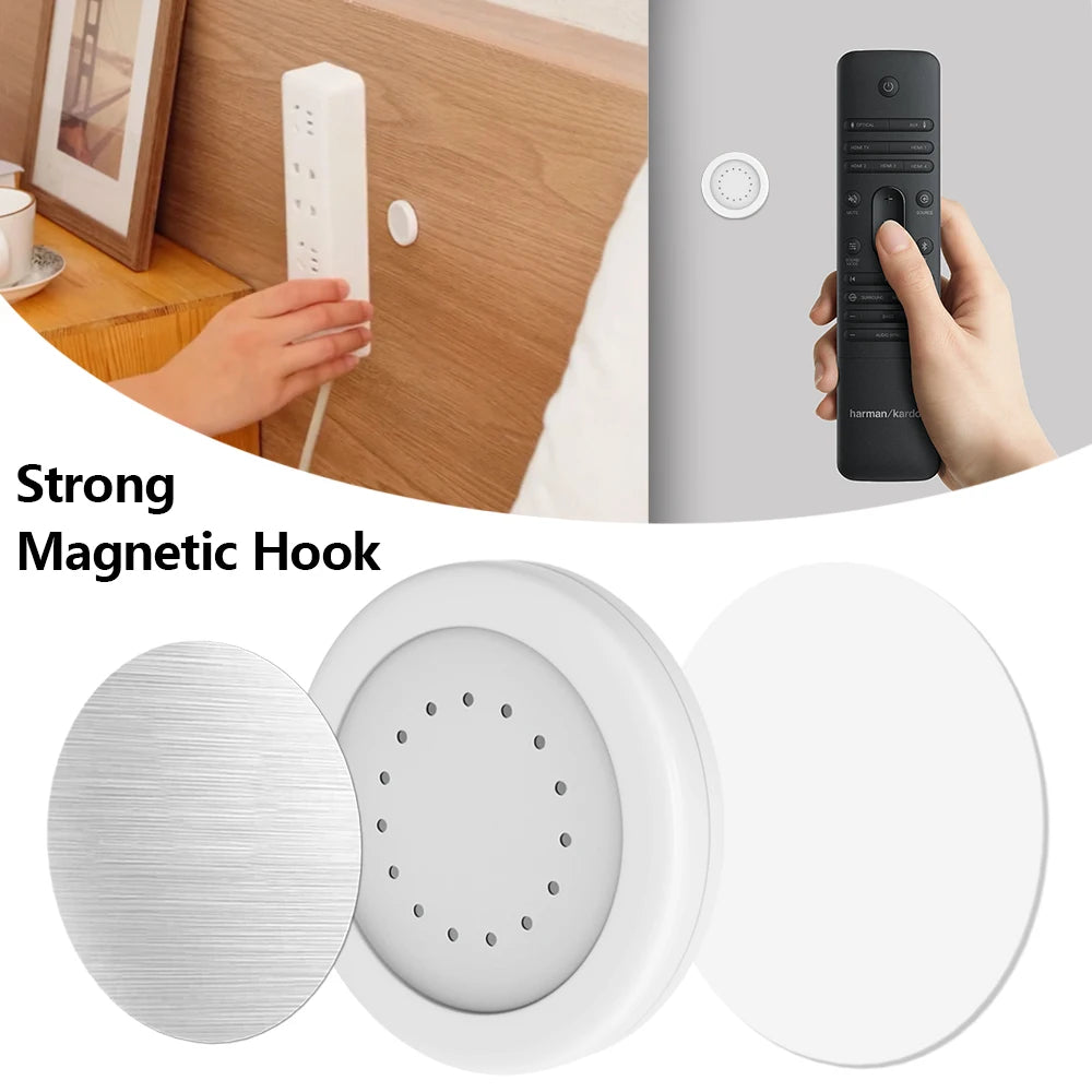 Magnetic Hooks Wall Mount Strong Magnet Remote Control Invisible Holder Fridge Sticker Home Organizer Hook No Punching Required Leedoar