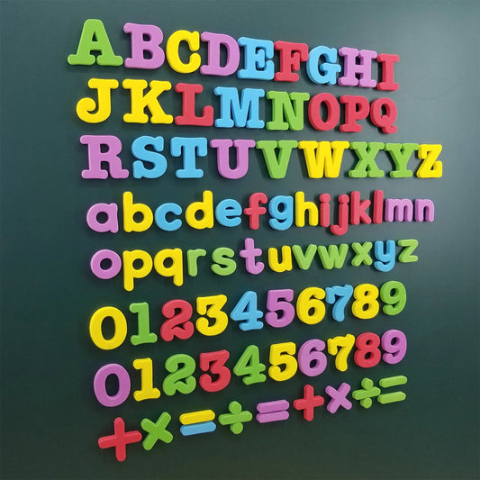 Magnetic Letters Numbers Alphabet ABC 123 Fridge Magnets Plastic Educational Preschool Learning Toy Set Uppercase Lowercase Math Leedoar