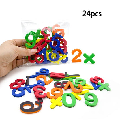 Magnetic Letters Numbers Alphabet ABC 123 Fridge Magnets Plastic Educational Preschool Learning Toy Set Uppercase Lowercase Math Leedoar