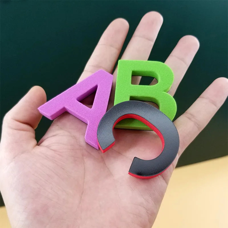 Magnetic Letters Numbers Alphabet ABC 123 Fridge Magnets Plastic Educational Preschool Learning Toy Set Uppercase Lowercase Math Leedoar