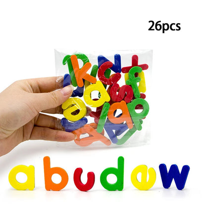 Magnetic Letters Numbers Alphabet ABC 123 Fridge Magnets Plastic Educational Preschool Learning Toy Set Uppercase Lowercase Math Leedoar