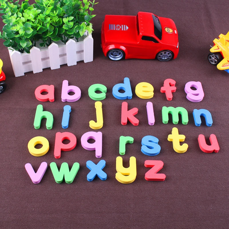 Magnetic Letters Numbers Alphabet ABC 123 Fridge Magnets Plastic Educational Preschool Learning Toy Set Uppercase Lowercase Math Leedoar