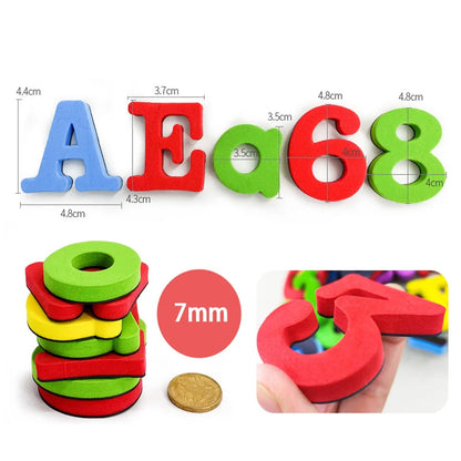 Magnetic Letters Numbers Alphabet ABC 123 Fridge Magnets Plastic Educational Preschool Learning Toy Set Uppercase Lowercase Math Leedoar