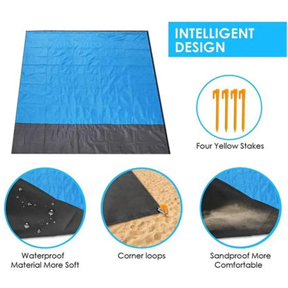 Make Summer Fun with This Durable Portable Waterproof Mat - Perfect for Beach, Lawn, Camping & More, Stay Comfortable Anywhere Leedoar